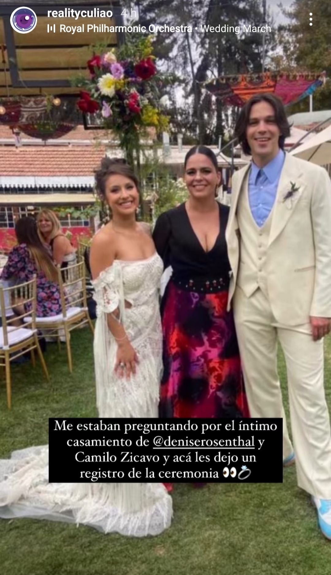 Viva el amor!: Filtran foto del matrimonio de Denise Rosenthal y Camilo  Zicavo | Actualidad | LOS40 Chile